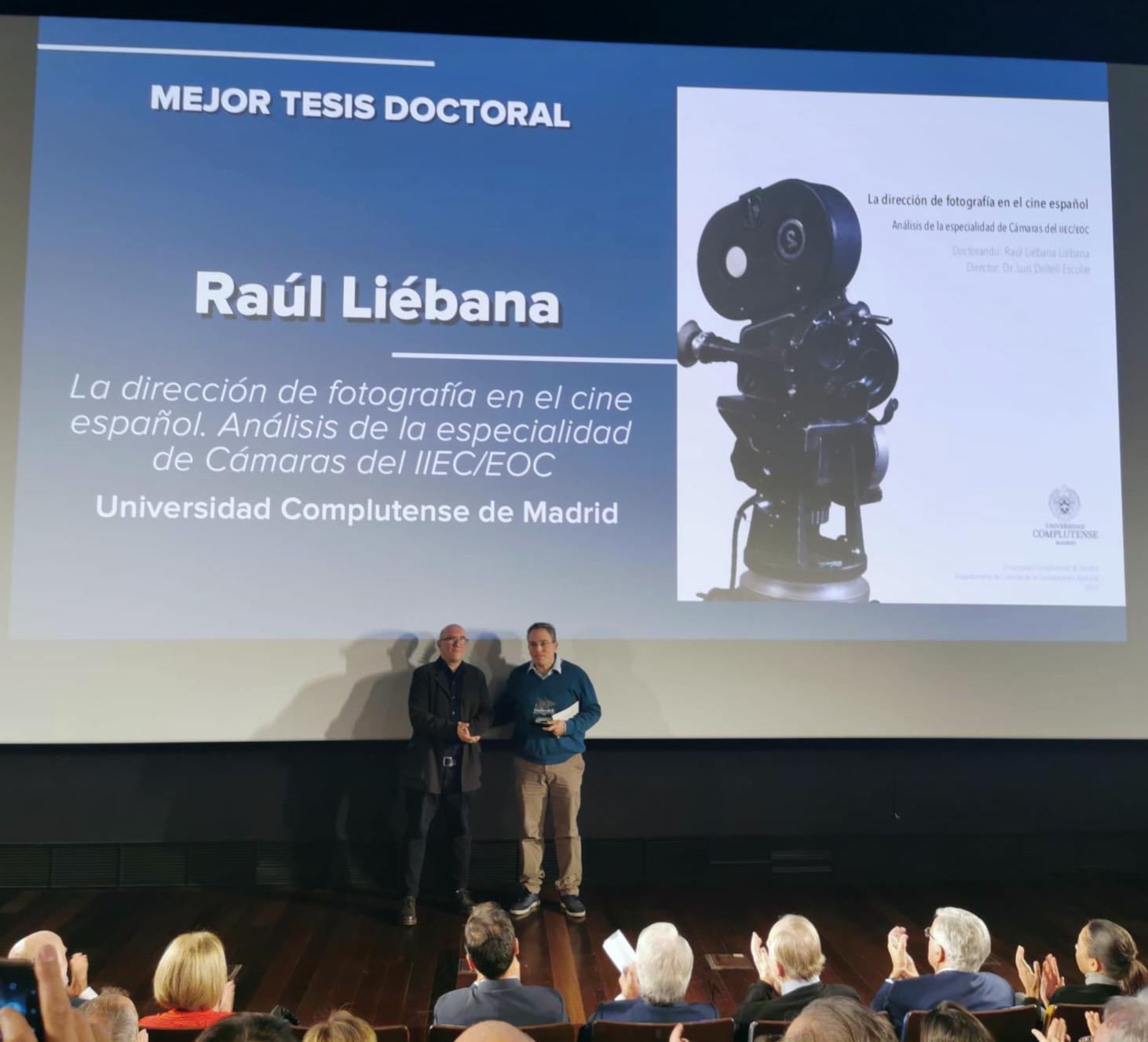 Raúl Liébana, premio a la mejor tesis doctoral en los II Premios a la Investigación del Cine Español